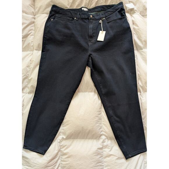 Good American Plus Size Dark Wash Jeans 28W NWT - Picture 2 of 5